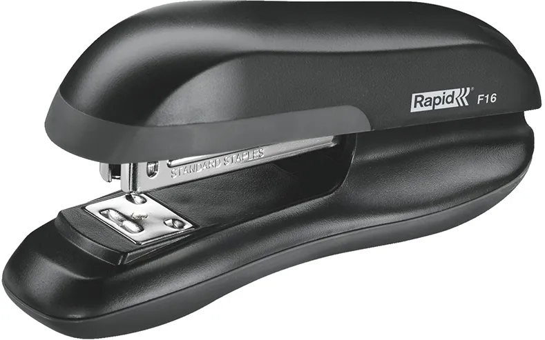 Capsator plastic Rapid F16, 30 coli, cutie, capsare inchisa/deschisa sau tip cui, negru