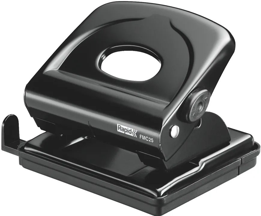 Perforator metalic Rapid FMC25, 25 de coli, cutie, negru