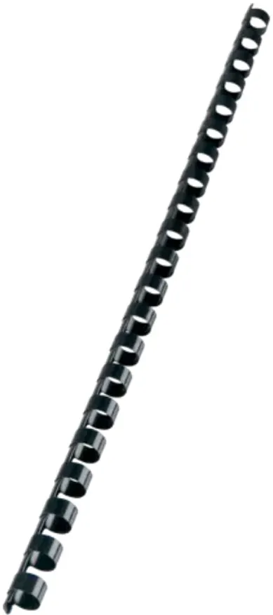 Spira legare documente GBC, plastic, A4, 21 inele, 10 mm, 65 coli, 100 bucati/set, negru