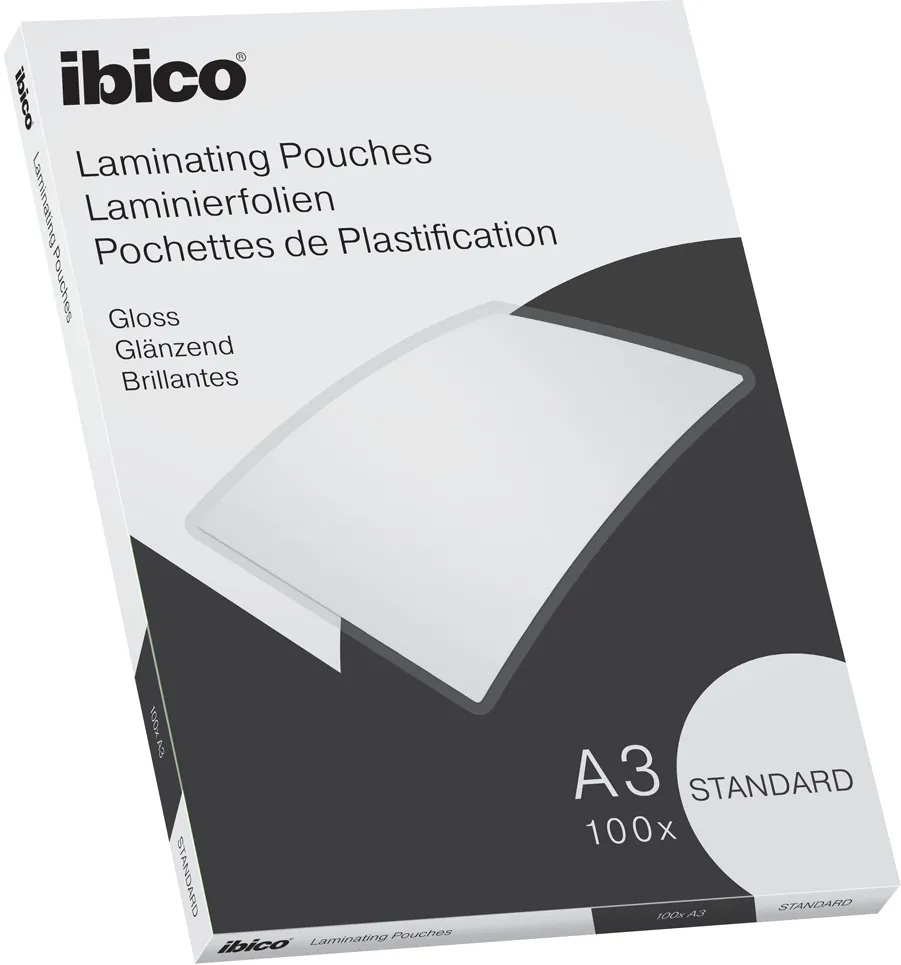 Folie de laminat, Ibico, A3, 125 microni, 100 bucati/set