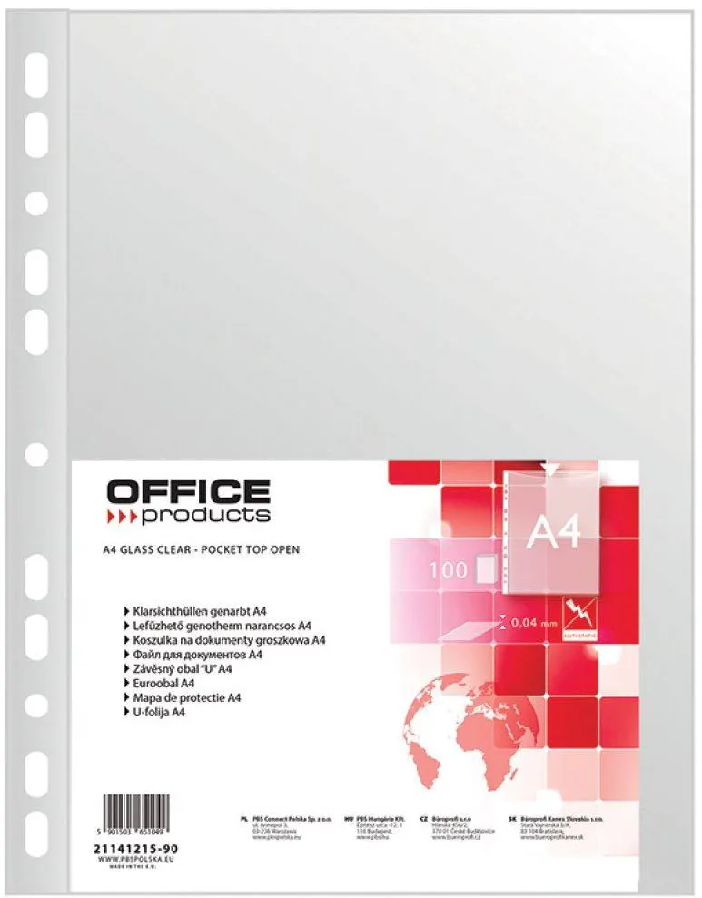 File de protectie, orange peel, 40 microni, A4 plastic, 100 bucati/set