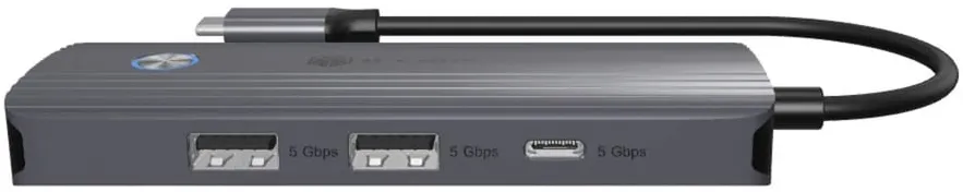 Icy Box IB-DK4081-SO (aluminum, PD, HDMI, USB-C, USB-A)