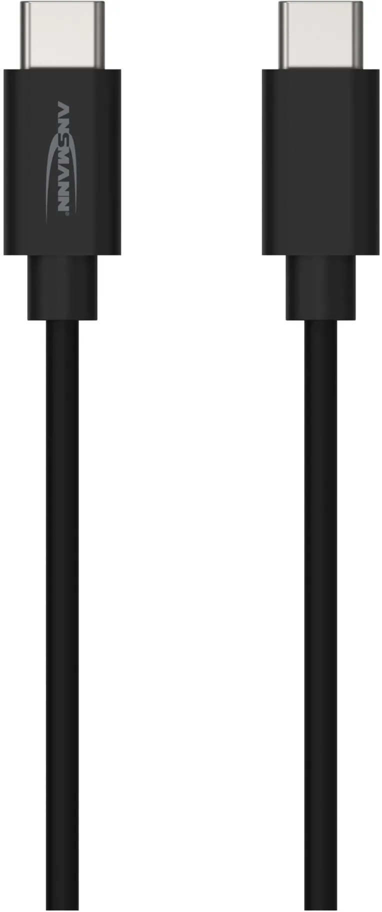 Ansmann USB 3.2 Gen 1 cable, USB-C plug > USB-C plug (black, 2 meters, charging with up to 60 watts)