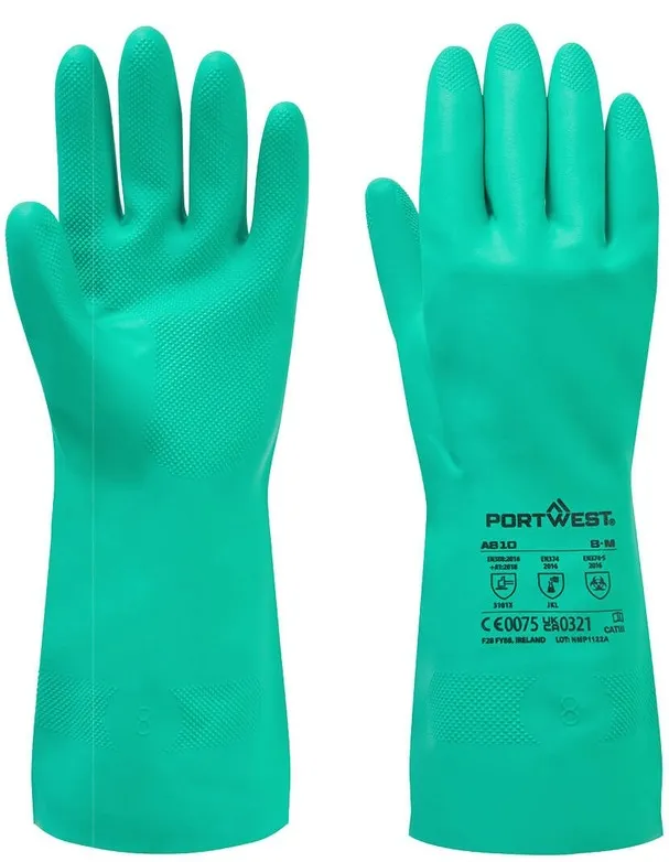 Manusa Portwest A810 Nitrosafe Chemical, nitril, verde, 32cm, marime XL