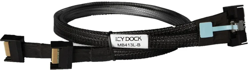 ICY BOX cable MCIO x8 SFF-TA-1016 > 2x MCIO x4 SFF-TA-1016 black, 50cm