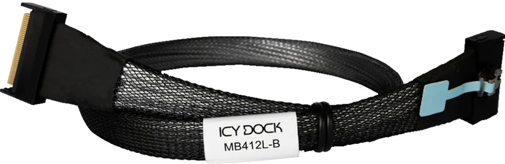 ICY BOX cable MCIO x8 SFF-TA-1016 > MCIO x8 SFF-TA-1016 black, 50cm
