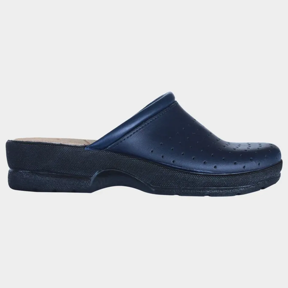 Saboti de barbati bleumarin din piele GOLDENFIT, GF MAN NAVY, marimea 40