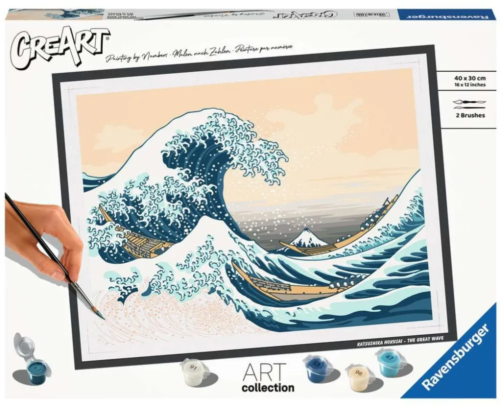Ravensburger CreArt ART Collection - The Great Wave (Hokusai), painting