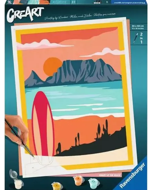 Ravensburger CreArt - Sunset at the Beach, painting