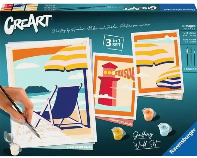 Ravensburger CreArt Gallery Wall Set - At the Beach, Painting