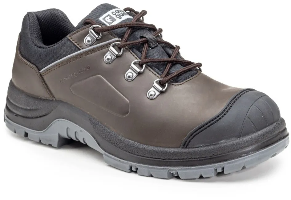 Pantofi de siguranta Coverguard Flint, S3 SRC, piele maro, varf otel, talpa PU antiderapanta, marime 42