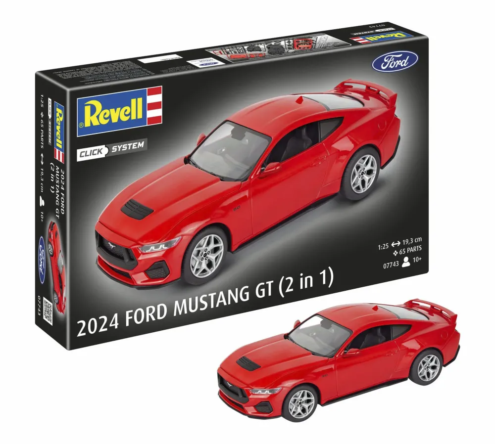Revell 2024 Ford Mustang GT Click System (Click System, Scale: 1:25)