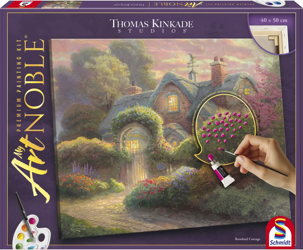 Schmidt Spiele My ArtNOBLE Thomas Kinkade - Rosebud Cottage