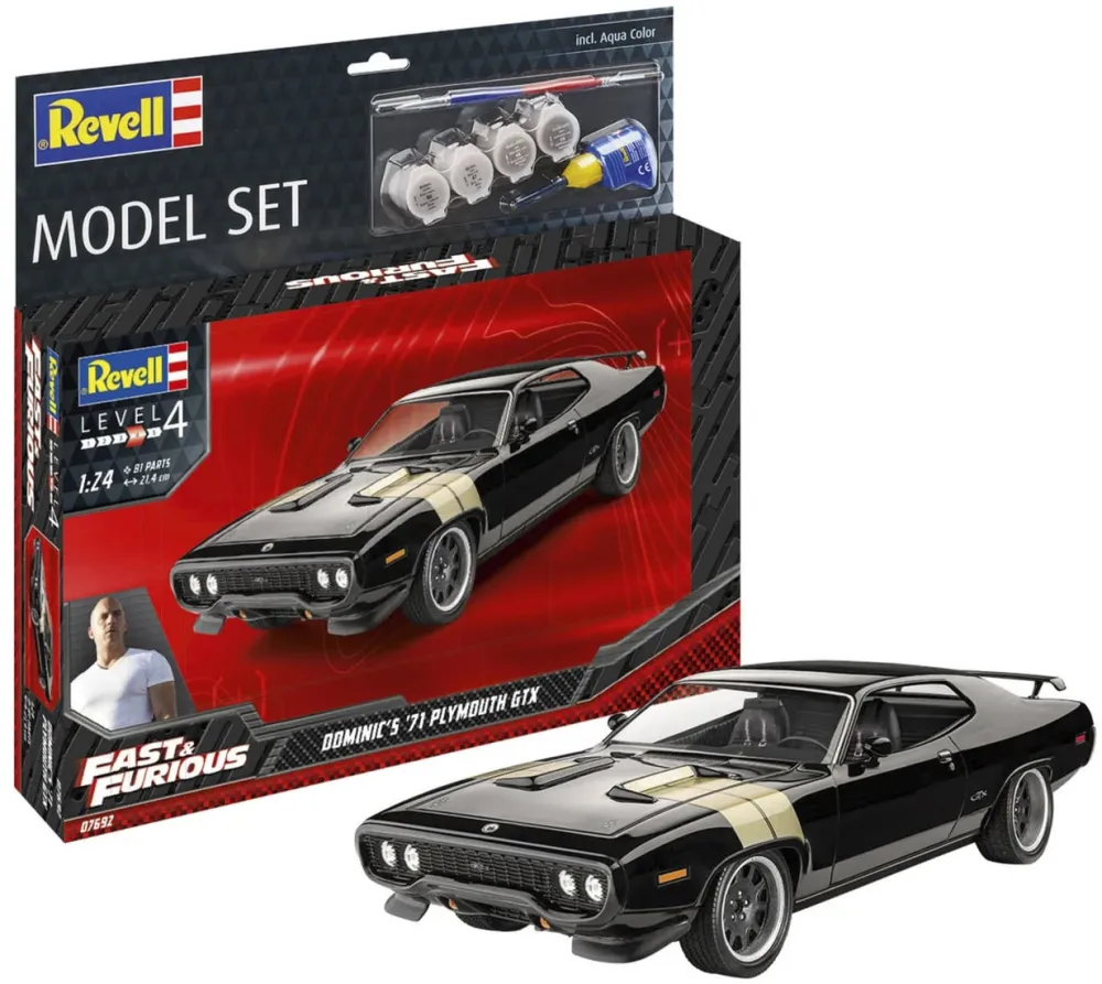 Revell Model Set Fast & Furious - Dominic's 1971 Plymouth GTX (scale: 1:24)