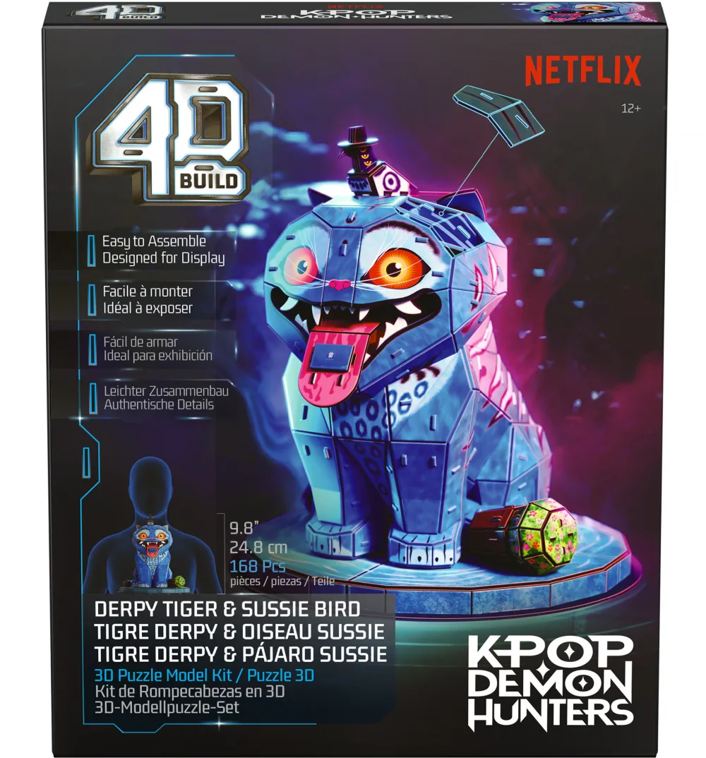Spinmaster 4D Build - K-Pop Demon Hunters - Derpy Tiger and Sussie Vogel