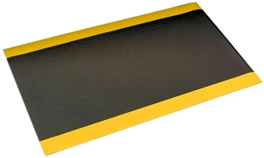 Covor ergonomic Orthomat Diamond negru/galben, 0.9 x 1.5 m