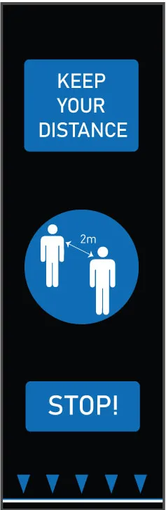 Covor avertizare pentru pardoseli, People, 0.65 x 2 m, albastru