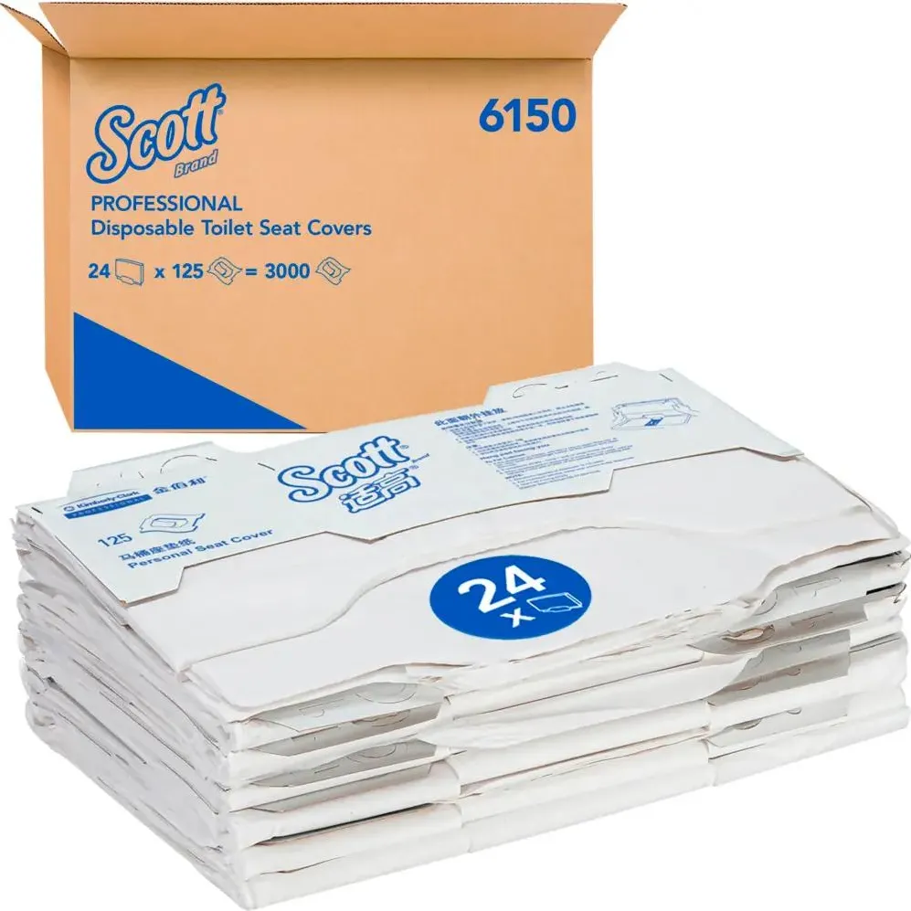 Acoperitor colac toaleta Kimberly-Clark, hartie cerata Scott 1 strat, 125 portii