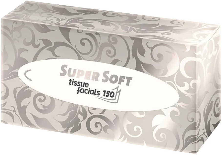 Servetele faciale, Wepa, Supersoft, 2 straturi, albe, 150 bucati/cutie