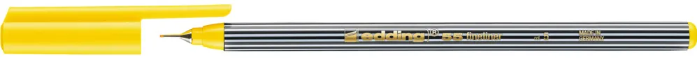 Liner edding 55, corp plastic, varf rotund, 0.3 mm, galben