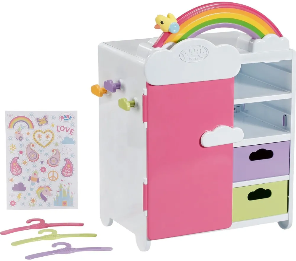 ZAPF Creation BABY born® Rainbow Wardrobe, Doll Furniture