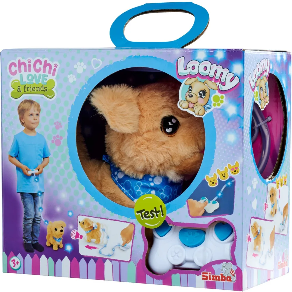 Simba ChiChi LOVE Loomy - Golden Retriever, soft toy (beige/pink, 20 cm)