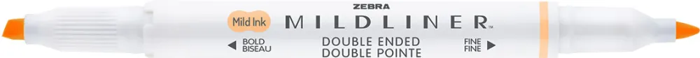 Textmarker cu doua capete Zebra, Mildliner, portocaliu