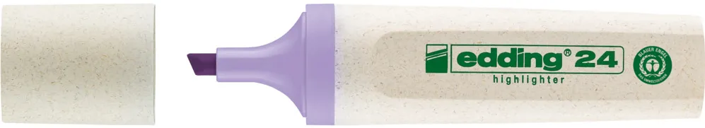 Textmarker edding Ecoline 24, corp din plastic reciclat, varf tesit, 2-5 mm, violet pastel