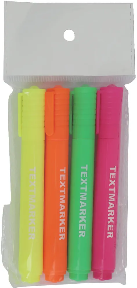Textmarker, corp rotund, varf 1-5 mm, 4 culori/set