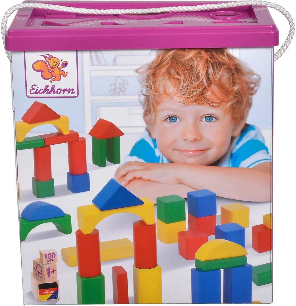 Simba-Dickie Eichhorn colorful wooden building blocks