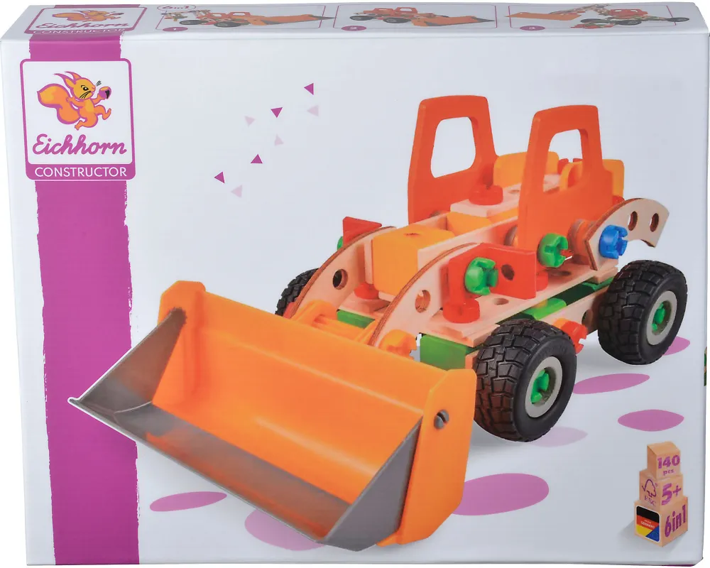 Set de constructie Eichhorn Constructor incarcator frontal 140 piese