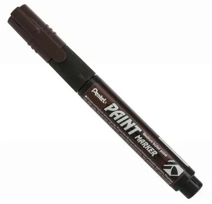 Marker permanent Pentel Paint Marker MMP20, 4 mm cu vopsea maro