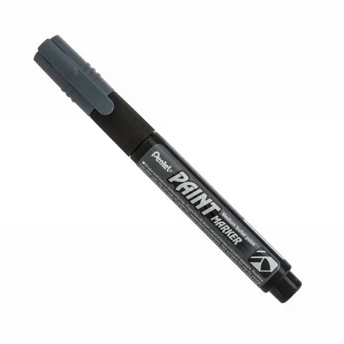 Marker permanent Pentel Paint Marker MMP20, 4 mm cu vopsea gri