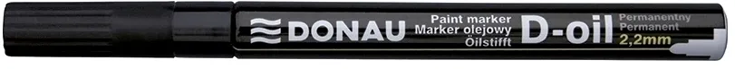 Marker permanent cu vopsea Donau, varf rotund, 2.2 mm, negru