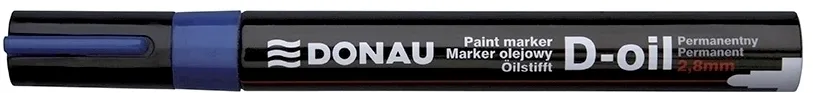 Marker permanent cu vopsea Donau, varf rotund, 2.8 mm, albastru