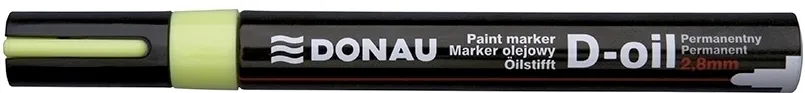 Marker permanent cu vopsea Donau, varf rotund, 2.8 mm, galben