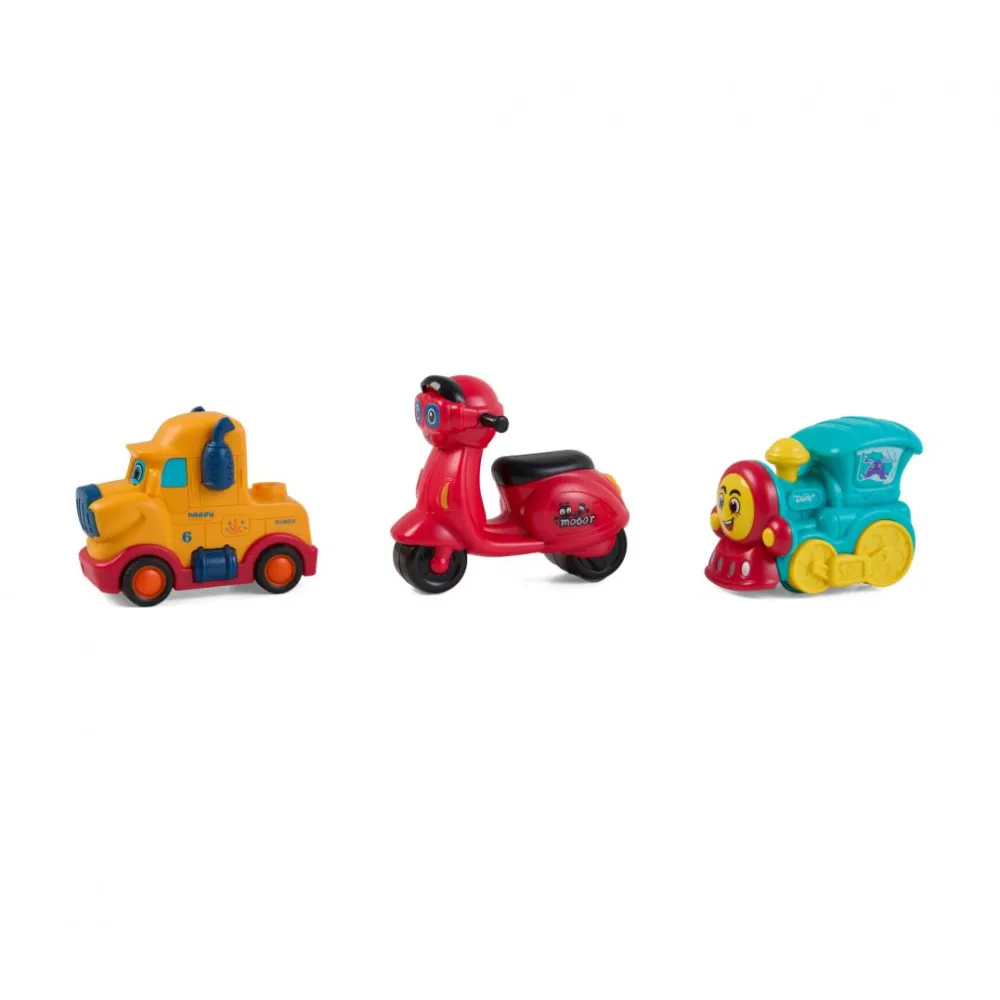 Set 3 vehicule, masinuta galbena