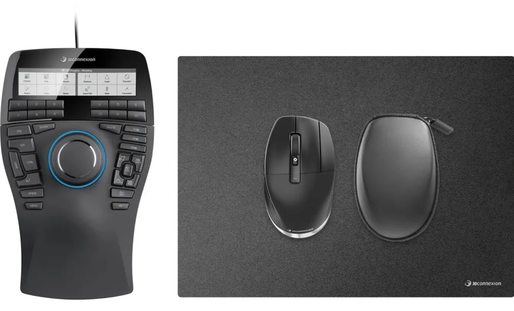 3DConnexion SpaceMouse Enterprise Kit 2, Set (black/silver, SpaceMouse Enterprise, CadMouse Pro Wireless, CadMouse Pad)