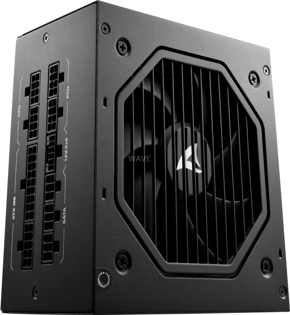 Sharkoon Rebel P20 850W, PC power supply (black, 1x 12 pin high power connector, 4x PCIe, cable management, 850 watts)