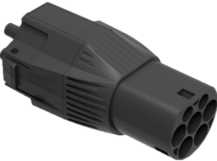 NRGkick plug attachment for charging stations type 2, max. 32A, 22kW, adapter (black/red, for NRGkick charging unit)