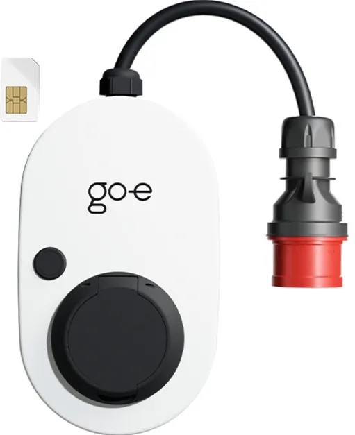 go-e Charger Gemini flex 2.0, 11 kW (16A 3-phase), wallbox (white/black, mobile charging station, 4G/LTE)