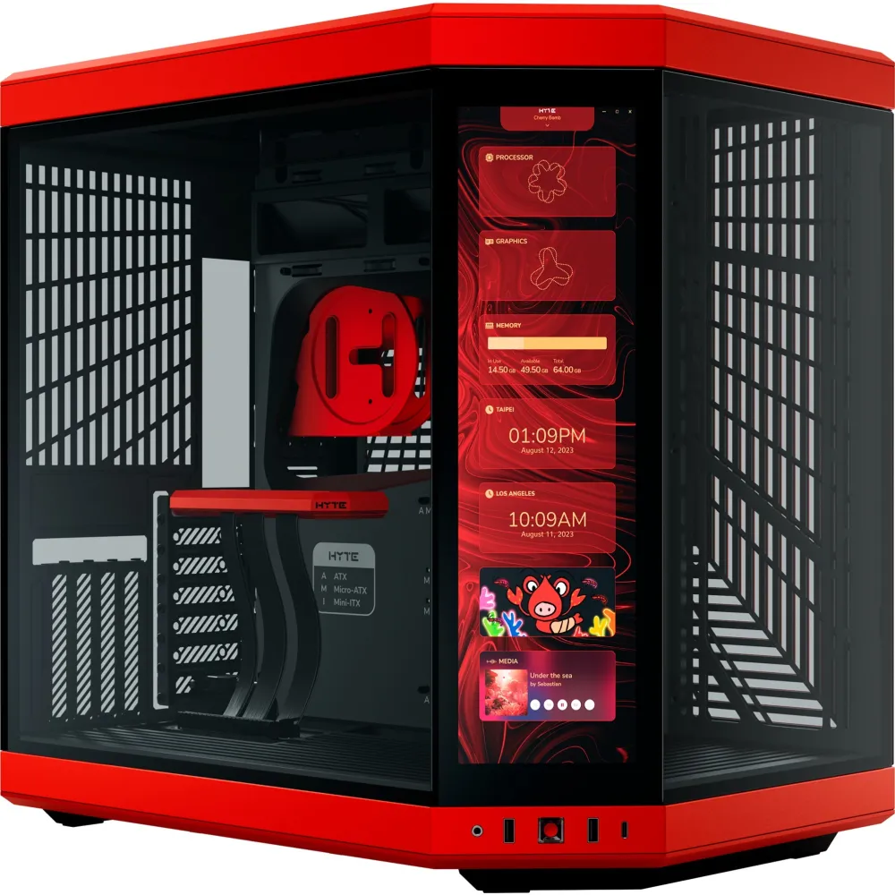 HYTE Y70 Touch Infinite, Tower case (black, Tempered Glass x 2)