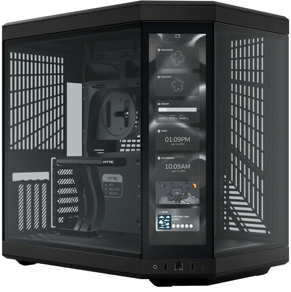 HYTE Y70 Touch Infinite, Tower case (black, Tempered Glass x 2)