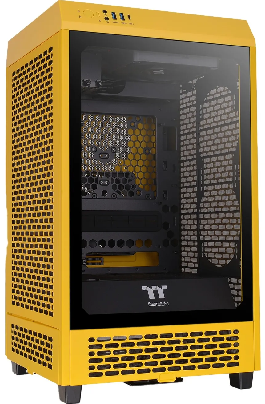 Thermaltake The Tower 200 (dark yellow, tempered glass)