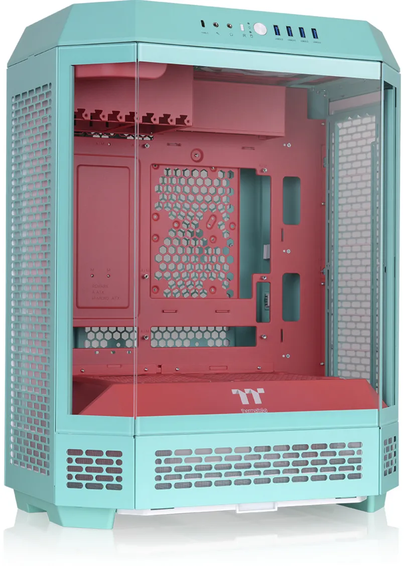 Thermaltake View 600 TG Mint Strawberry, Full-Tower Case mint/berry, Tempered Glass