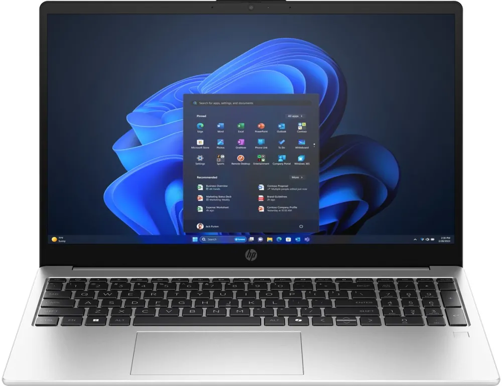 HP 255R 15.6" G10 Notebook PC AMD Ryzen™ 5 7535U Laptop 39.6 cm (15.6") Full HD 16 GB DDR5-SDRAM 512 GB SSD Wi-Fi 6 (802.11ax) Windows 11 Pro Silver