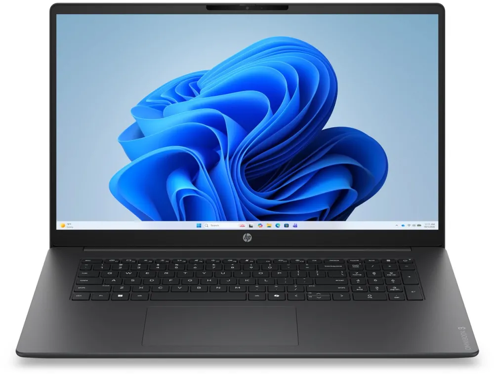 HP OmniBook 3 AI Laptop 17-dn0000nw AMD Ryzen™ 7 250 43.9 cm (17.3") Full HD 24 GB DDR5-SDRAM 512 GB SSD Wi-Fi 7 (802.11be) Windows 11 Home AI PC Black, Gray