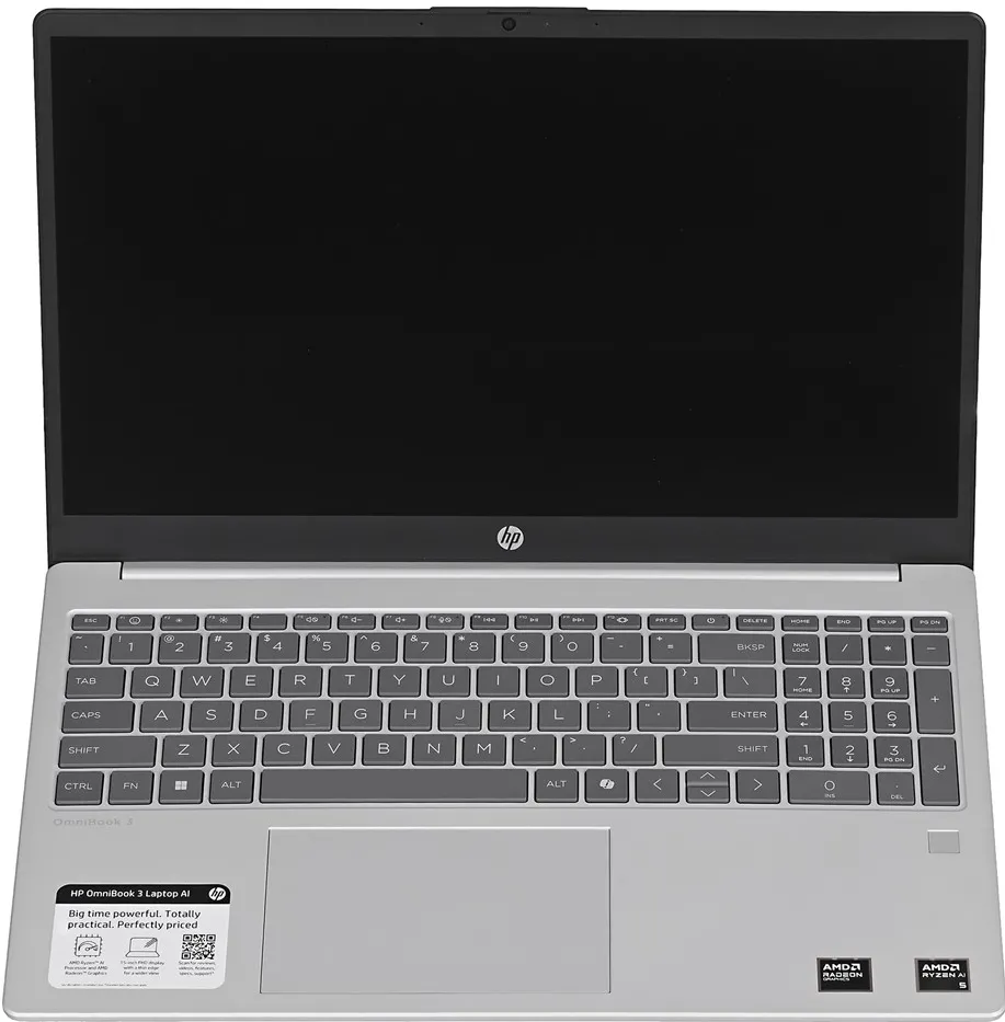 HP OmniBook 3 15-FN0105D Ryzen AI 5 330 15.6" FHD Touch IPS 16GB 512GB SSD Windows 11 Glacier Silver (REPACK) 2-year warranty New Repack/Repacked