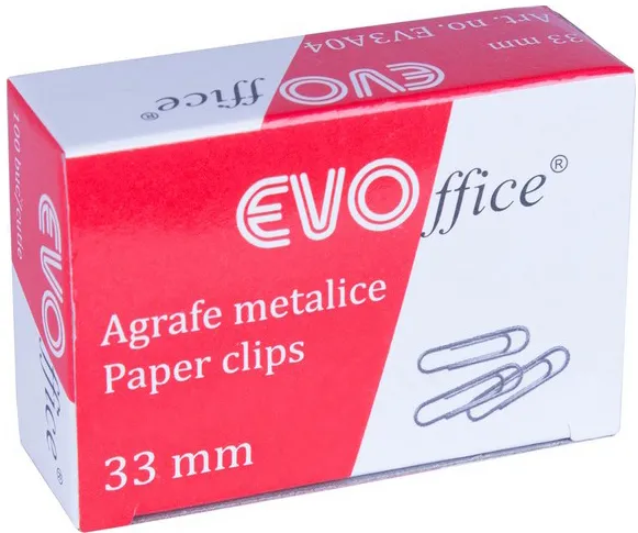 Agrafe 33 mm, zincate, 100 bucati/cutie