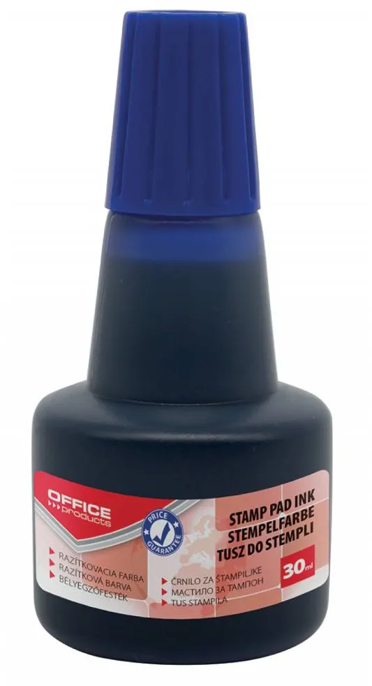 Tus pentru stampila automata/de cauciuc fara ulei Office Products. 30 ml, albastru